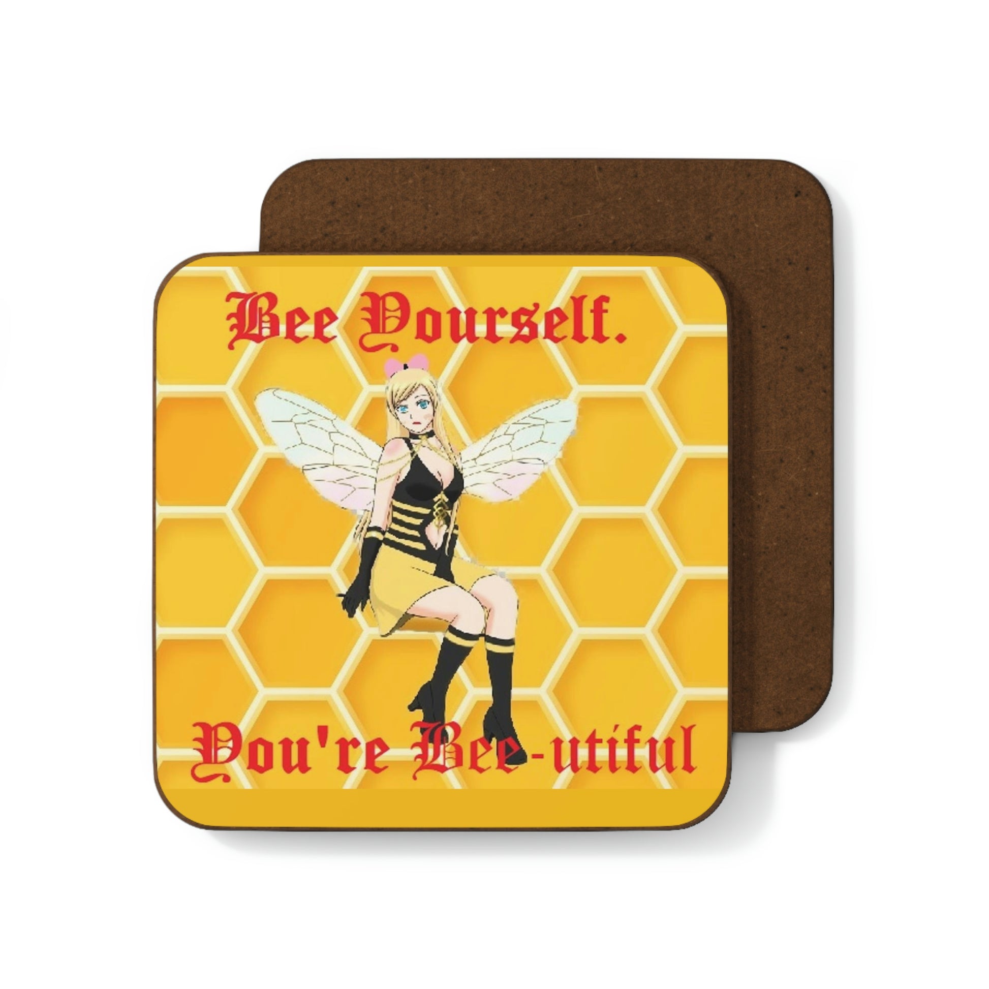 Bee Yourself Hardboard Back Coaster