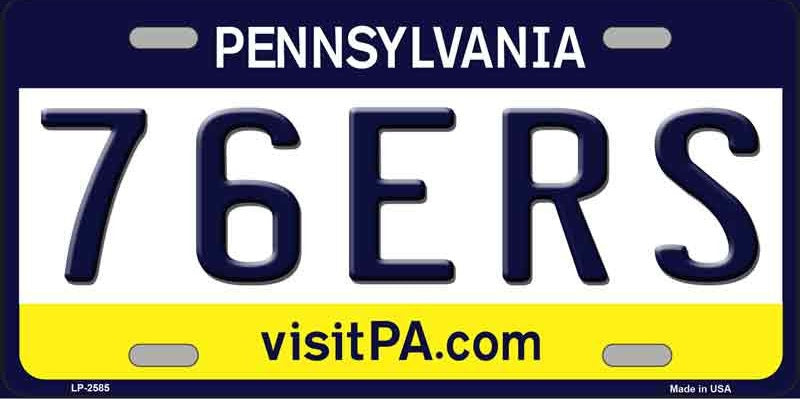 76ers Pennsyivania Style Novelty Metal License Plate