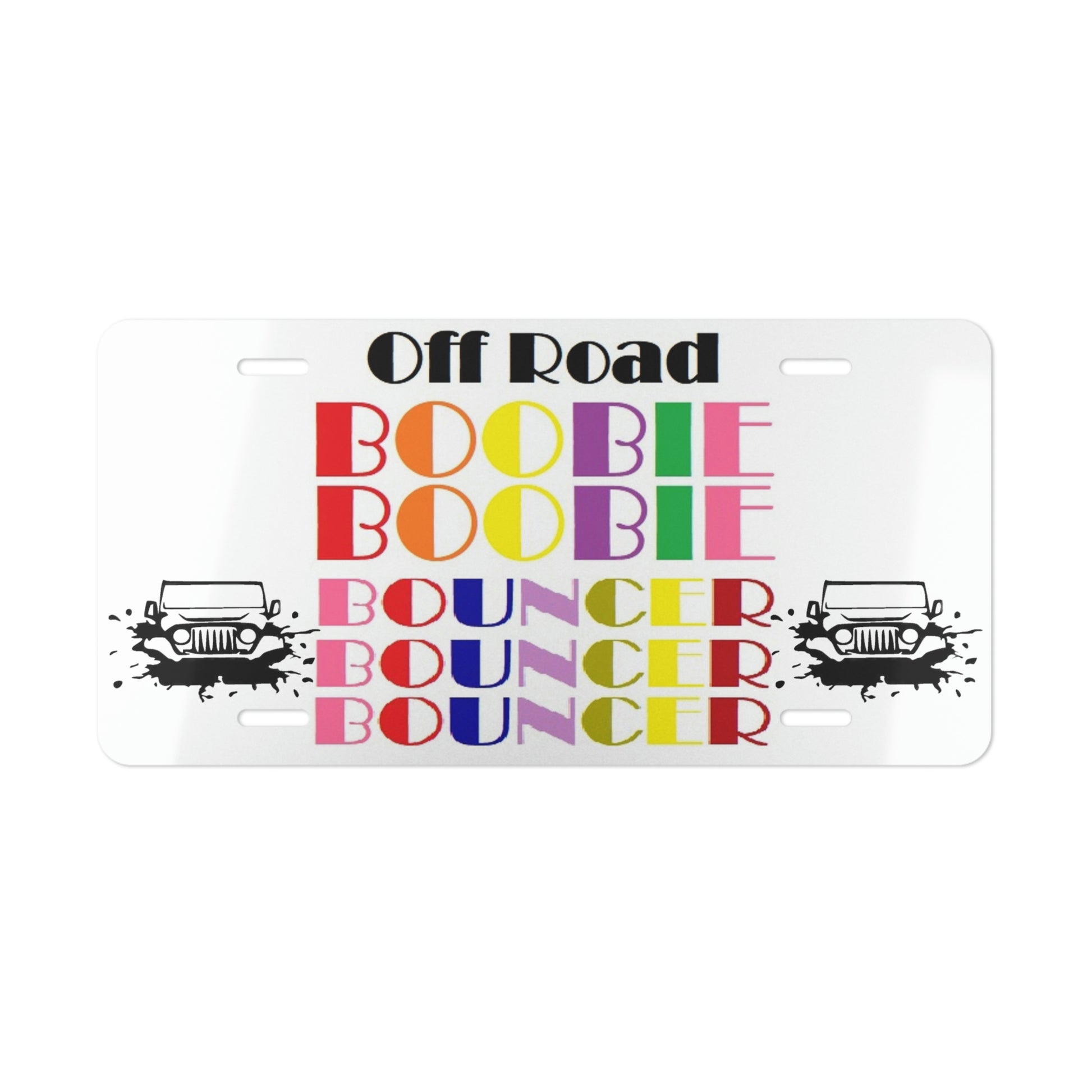 Offroad Boobie Bouncer 4X4 Vanity License Plate