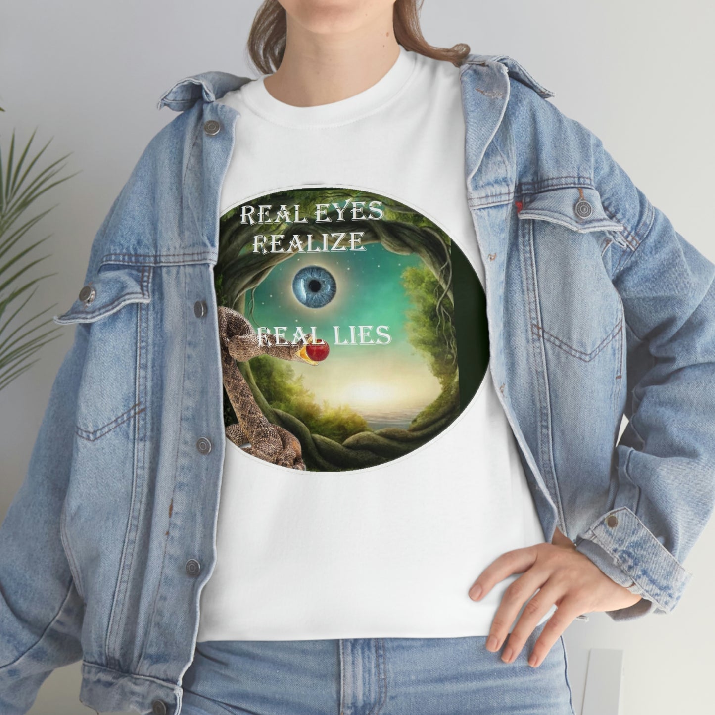 Real Eyes Realize Real Lies Unisex Heavy Cotton Tee