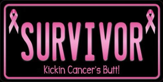 Survivor Kicking Cancers Butt Bumper Sticker