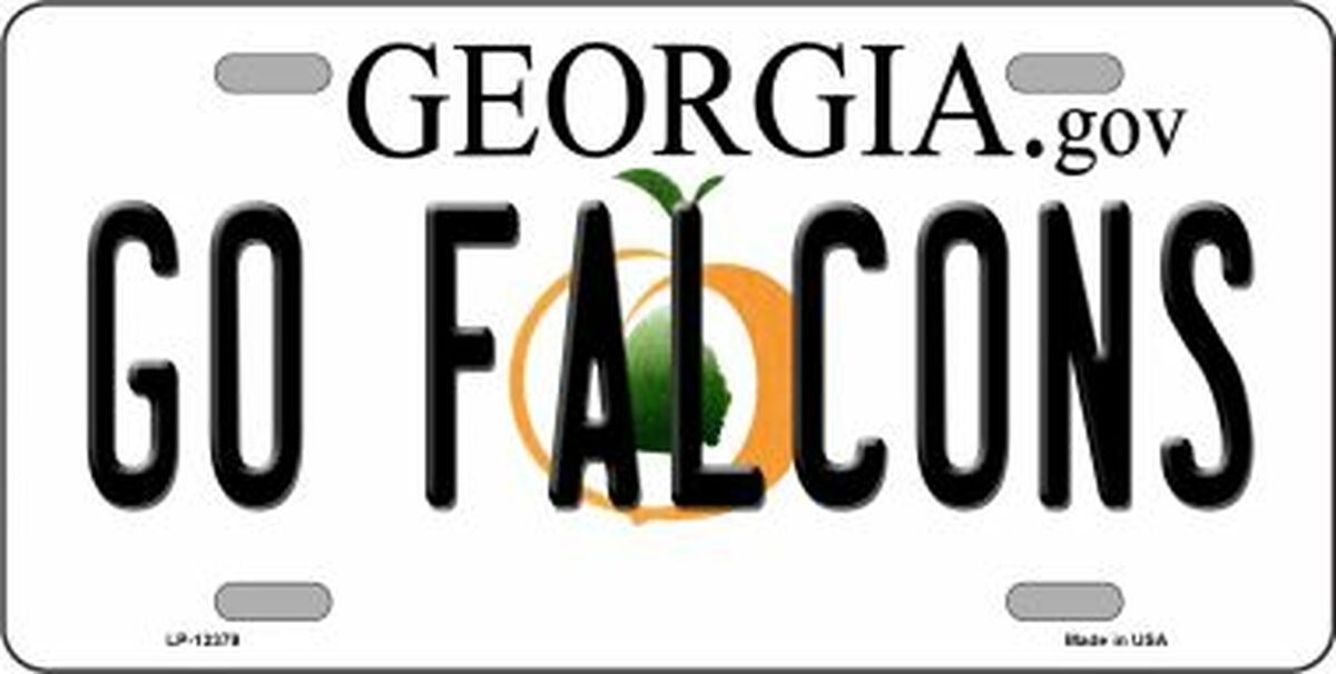 Go Falcons Novelty Metal License Plate Style Sign