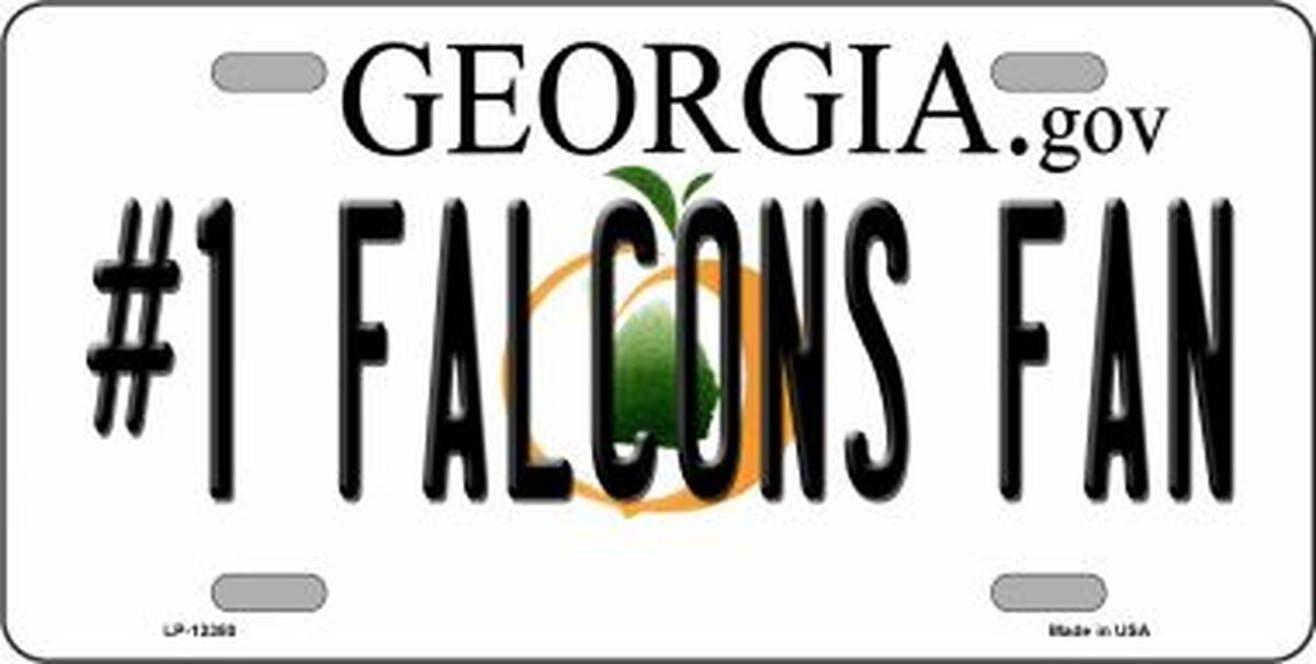 Number One Falcons Fan Novelty Metal License Plate Style Sign