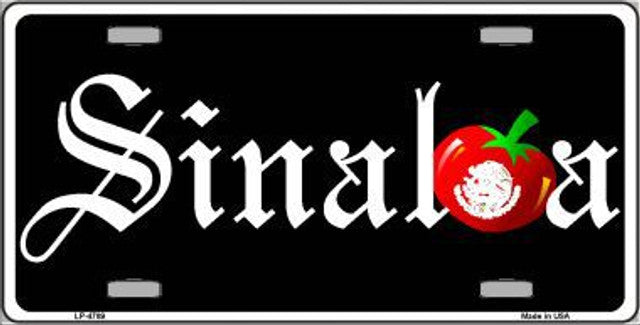 Sinaloa Mexico Novelty Metal License Plate