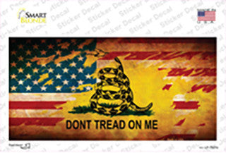 Do Not Tread On Me US Flag Bumper Sticker