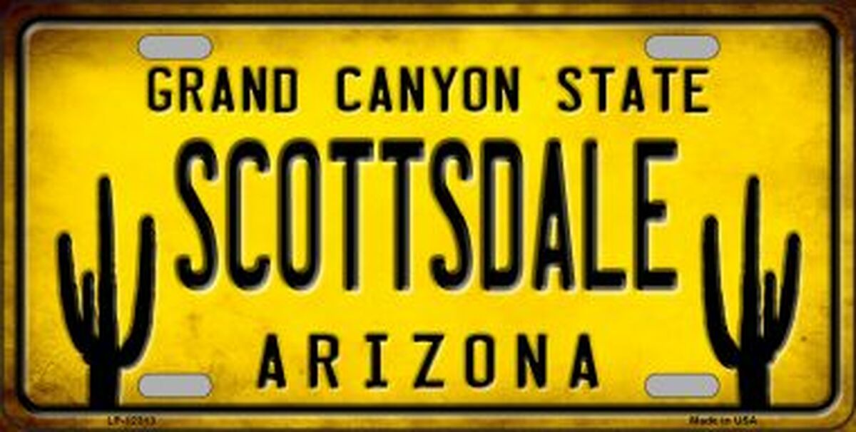 Scottsdale Arizona Novelty Metal License Plate