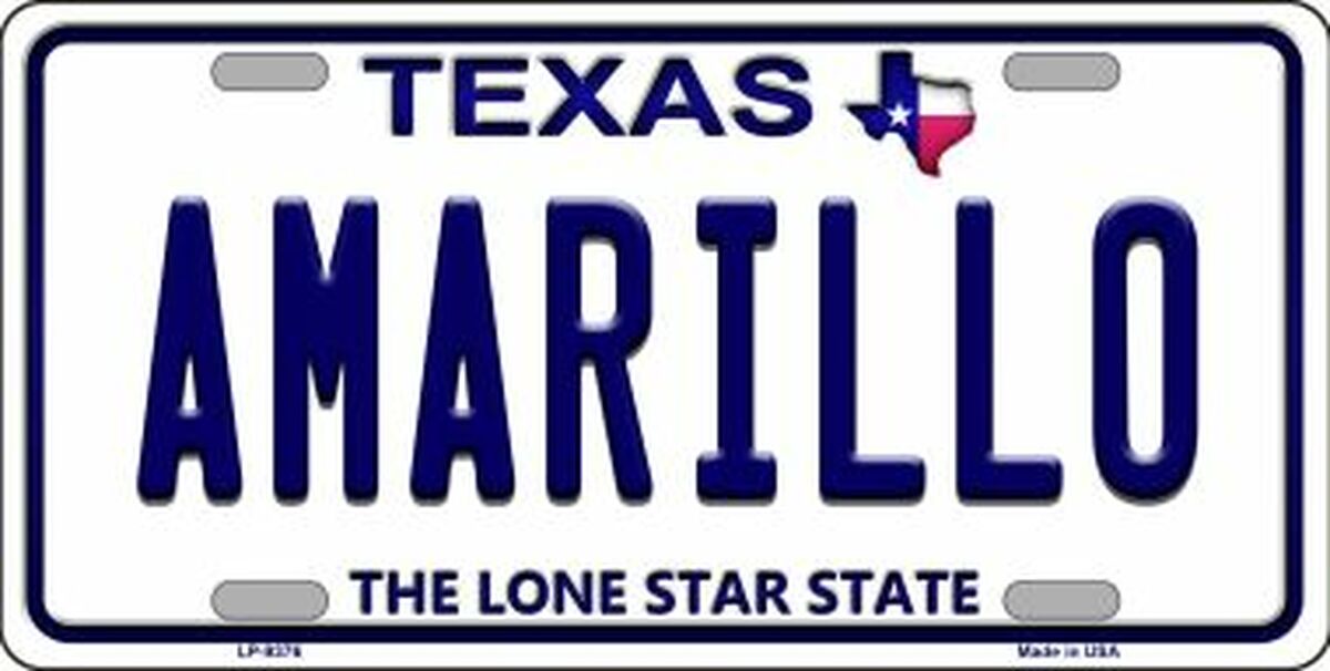 Amarillo Texas Novelty Metal License Plate