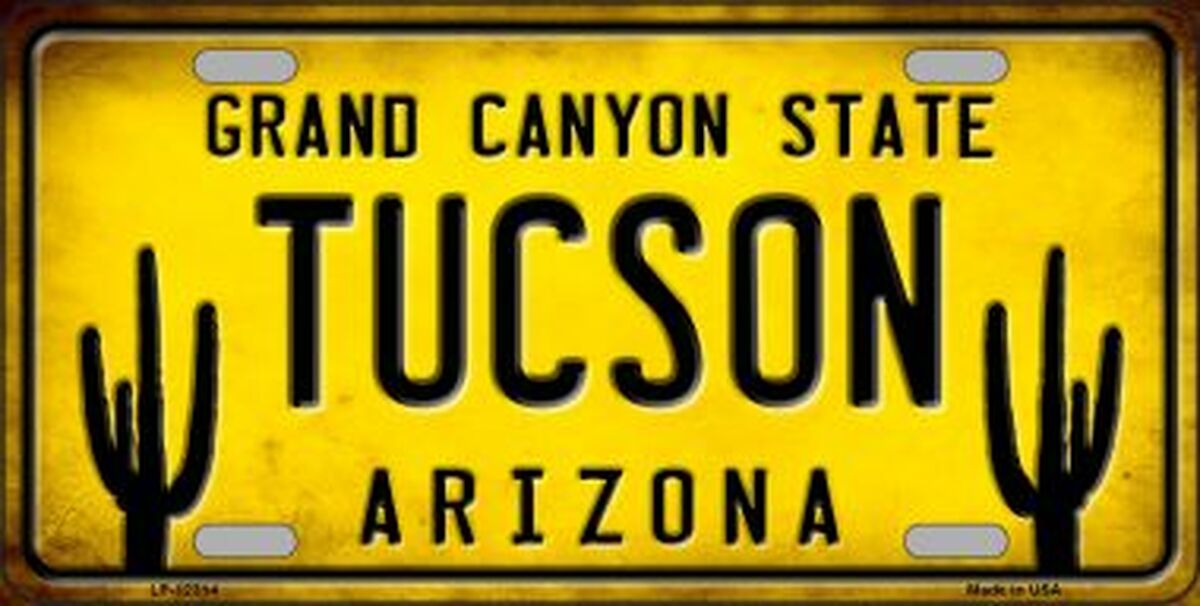 Arizona Tuscon Novelty Metal License Plate