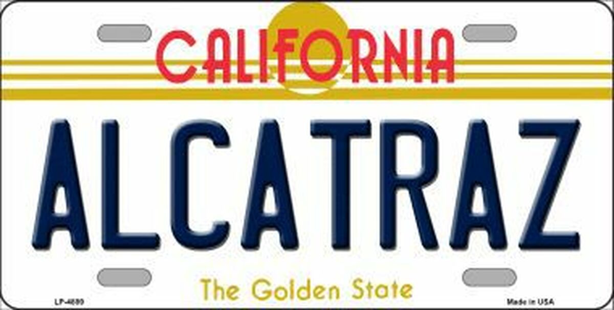 Alcatraz California Novelty Metal License Plate 