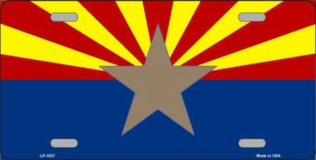 Arizona Big Star Flag License Plate