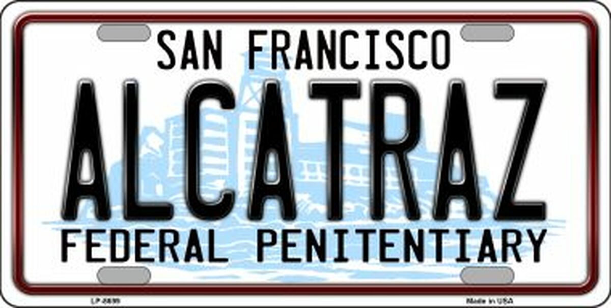 Alcatraz Federal Penitentiary Novelty Metal License Plate