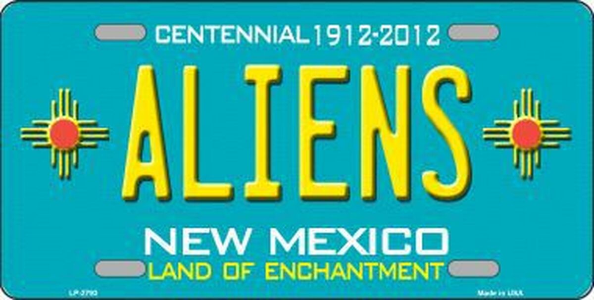 Aliens New Mexico State Novelty Metal License Plate 