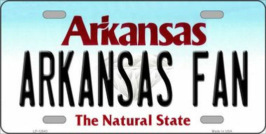 Arkansas Fan Novelty License Plate Tag