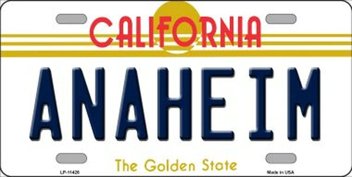 Anaheim California Novelty License Plate