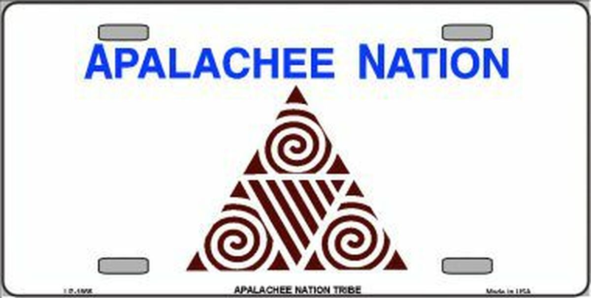 Apalachee Nation Flag Metal Novelty License Plate