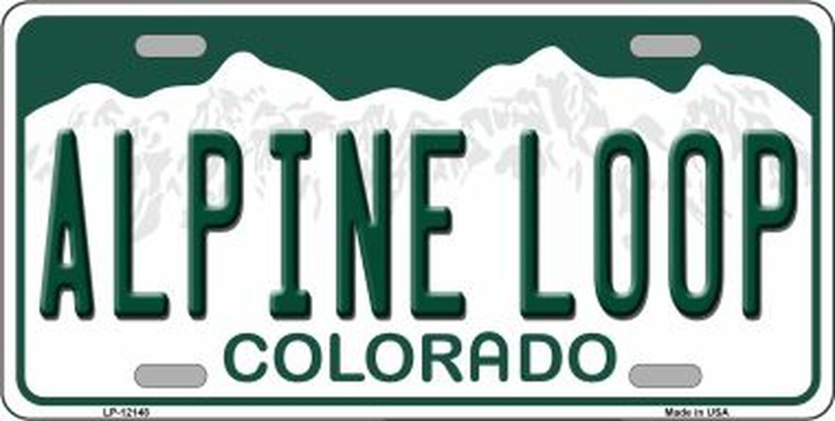 Alpine Loop Colorado Novelty Metal License Plate Tag