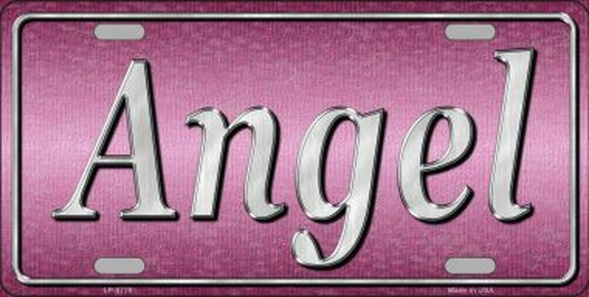 Angel Novelty Metal License Plate Tag 