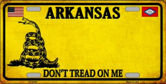 Arkansas Do Not Tread On Me Metal Novelty License Plate