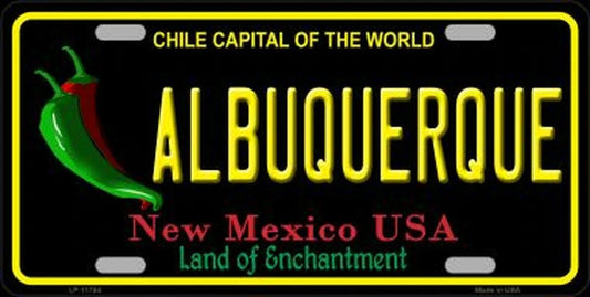 Albuquerque New Mexico Black Novelty State License Plate