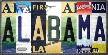 Alabama Cut Letter Metal Novelty License Plate