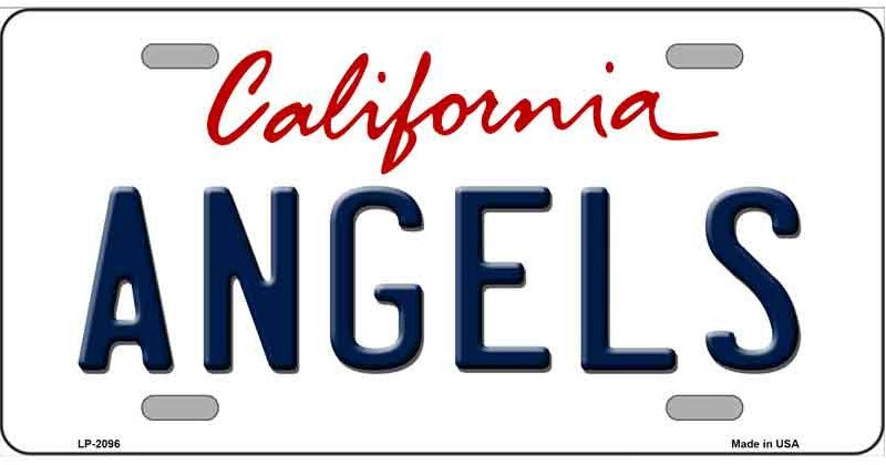 Angels California State Novelty Metal License Plate
