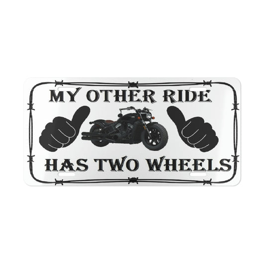 My Other Ride Is A Motorcycle Vanity Plate
