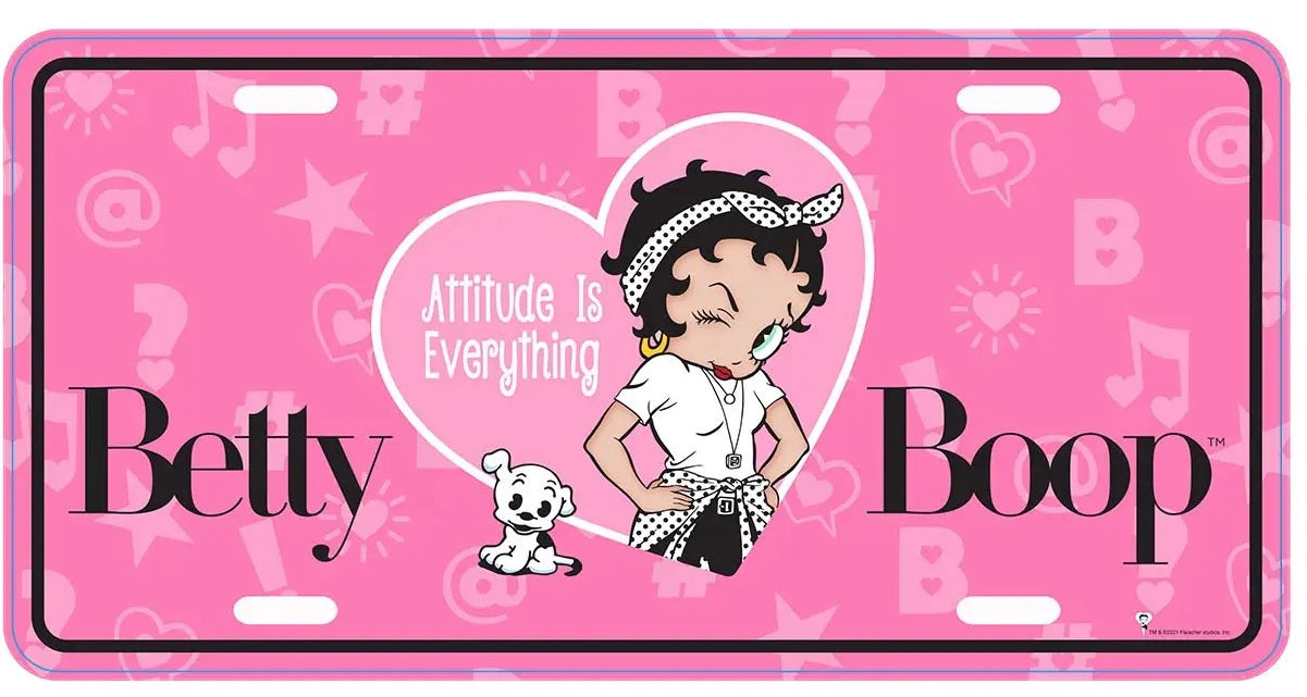 Betty Boop Attitude License Plate