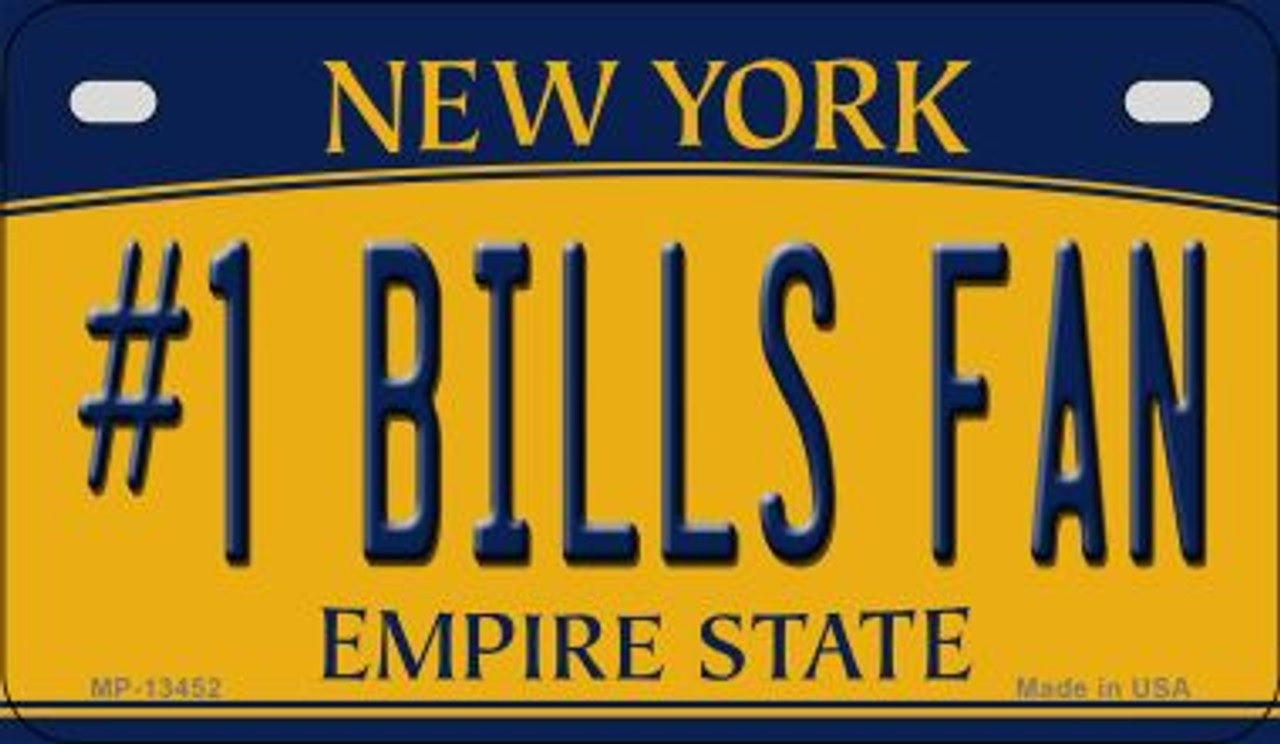 Number 1 Bills Fan Novelty NY Motorcycle Plate