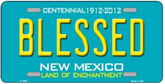 Blessed New Mexico Novelty State License Plate