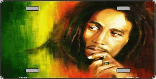 Bob Marley Jamaican Colors Novelty License Plate