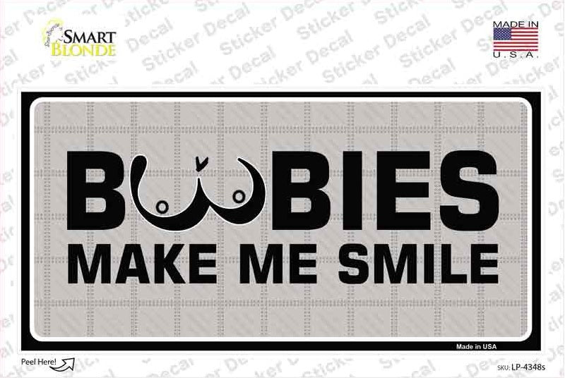 Boobies Make Me Smile Sticker