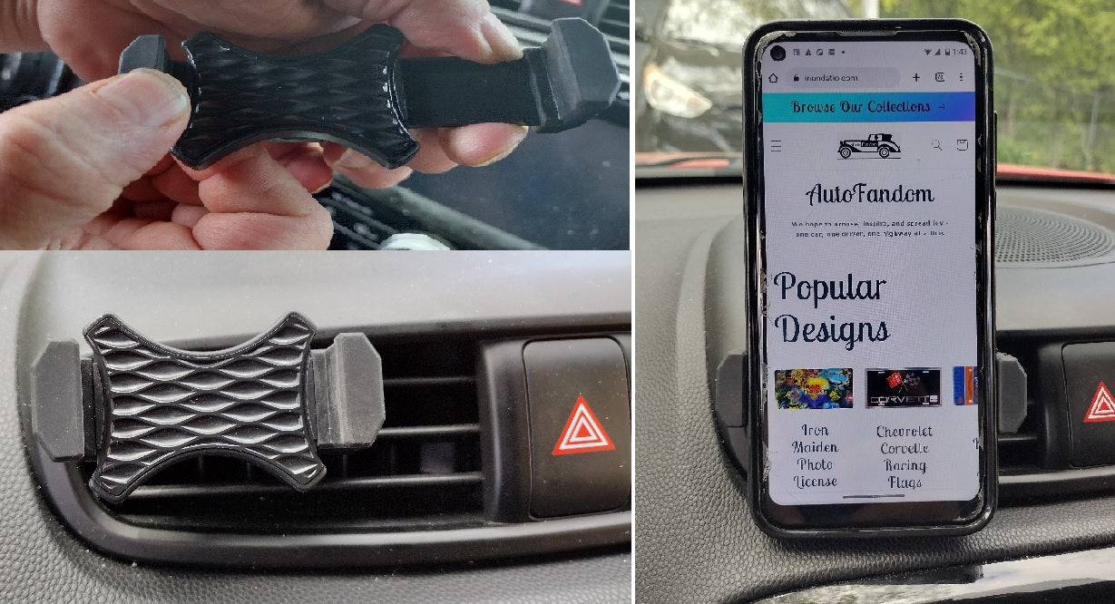 How to use car vent cell phone mount