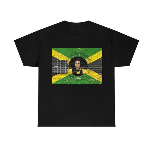 Bob Marley Reggae Guitar Unisex Heavy Cotton Tee