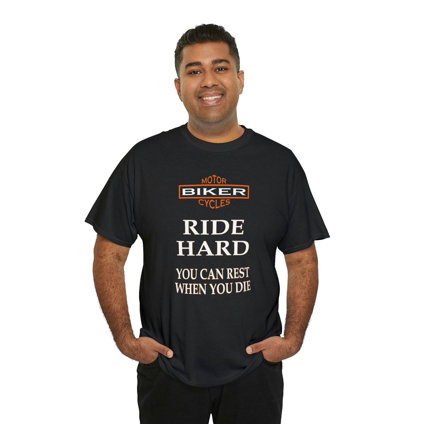 Ride Hard Bikers Unisex Heavy Cotton Tee Shirt