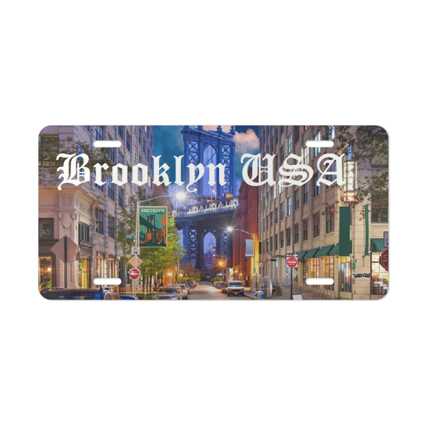 Brooklyn USA Street Scene Vanity License Plate