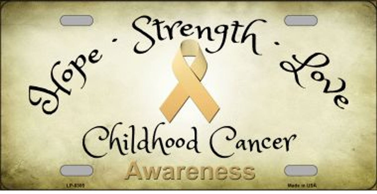 Childhood Cancer Awareness License Plate