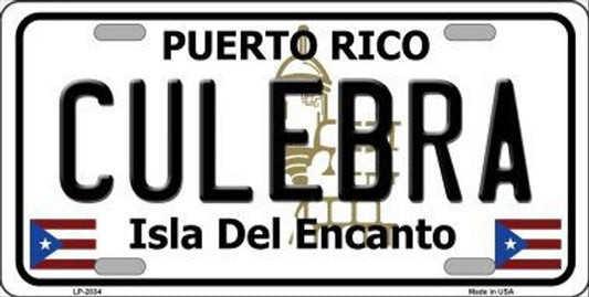 Culebra Puerto Rico Metal License Plate