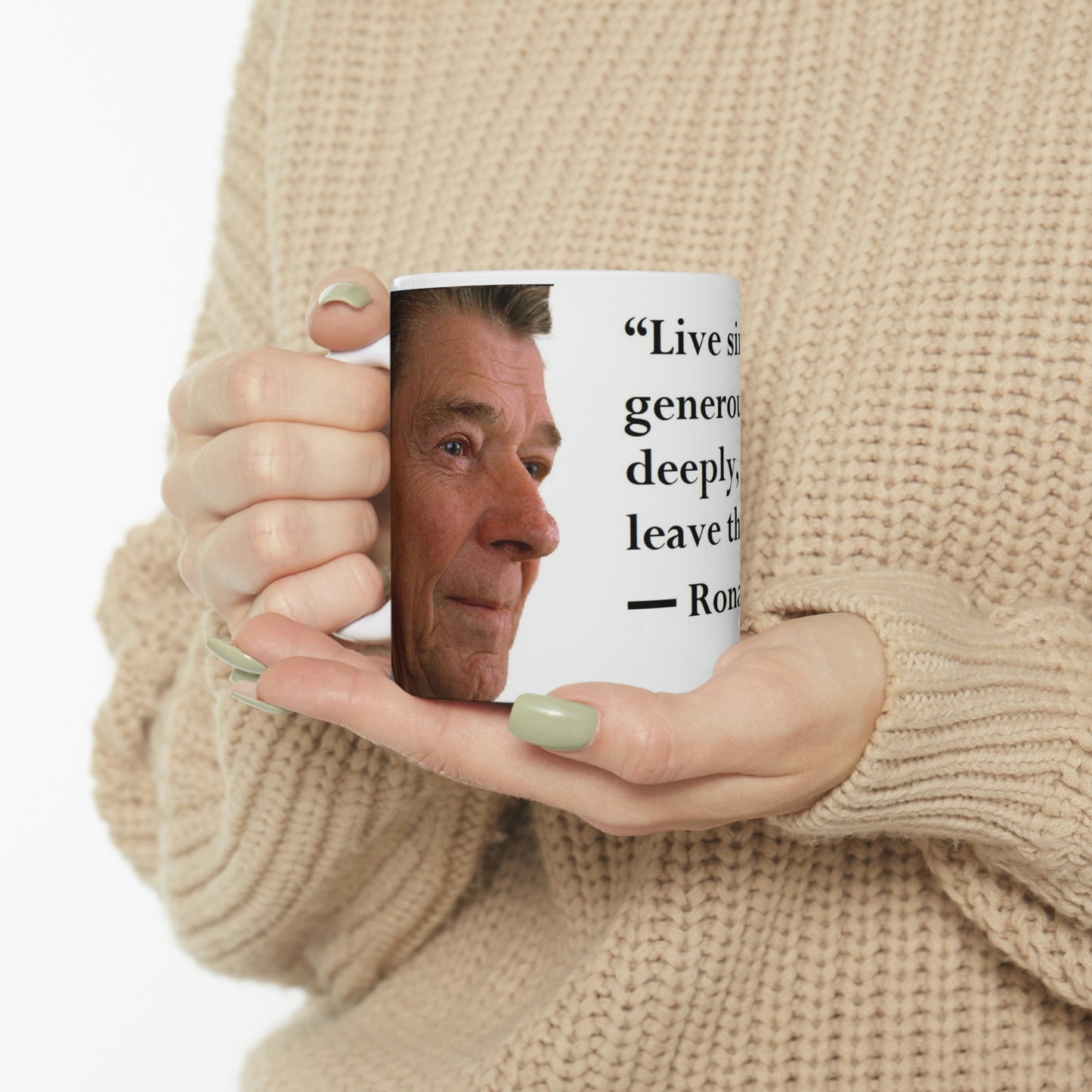 Ronald Reagan Collection Live simply, love generously Ceramic Mug 11oz