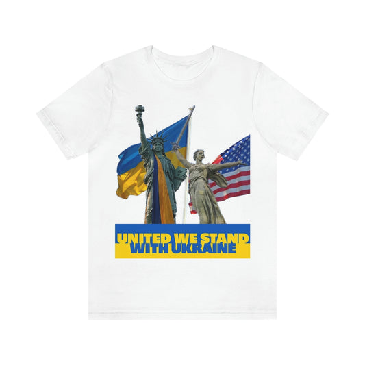 Ukraine American Solidarity Unisex Jersey Short Sleeve Tee