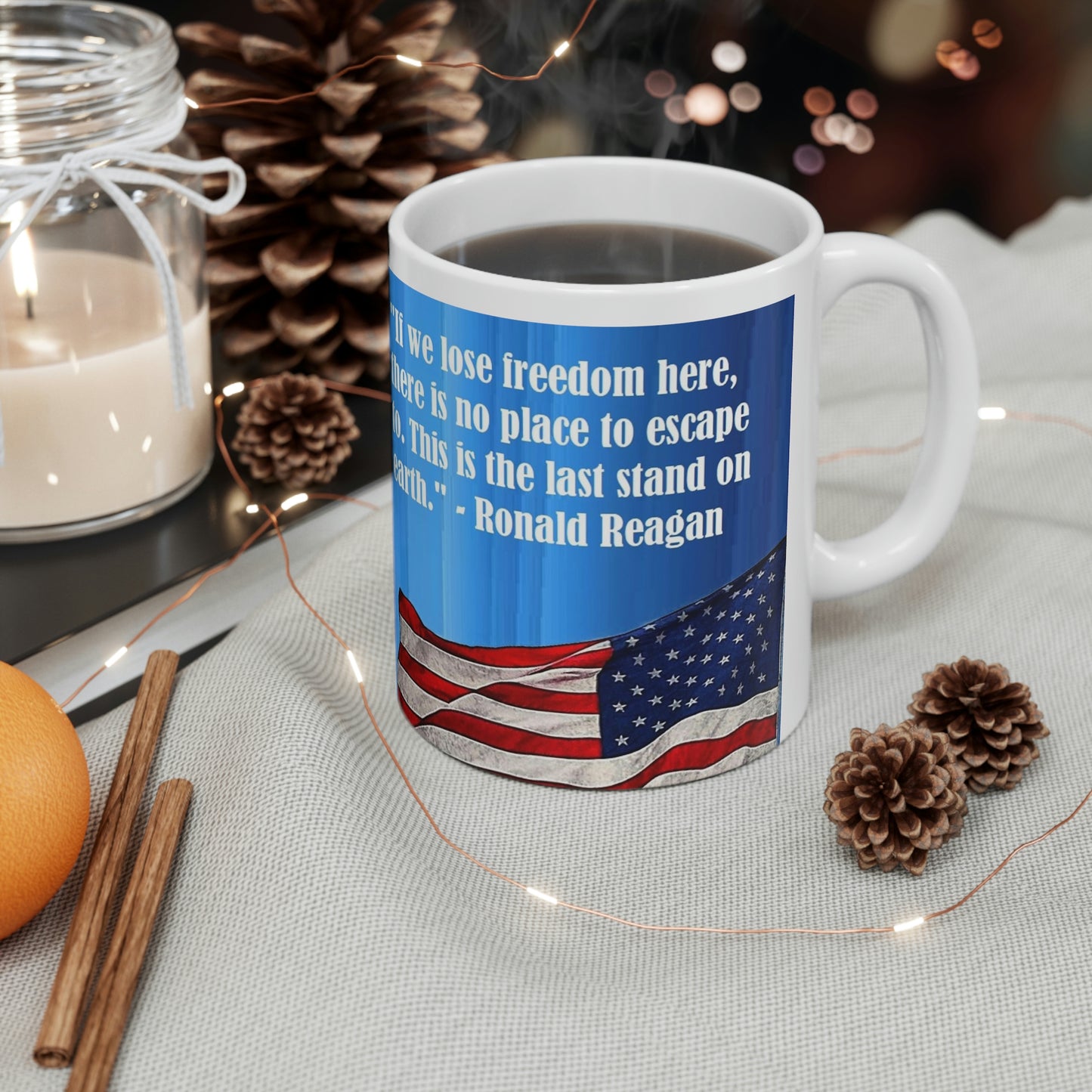 In Context Ronald Reagan Collection Ceramic Mug 11oz - Freedoms Last Stand