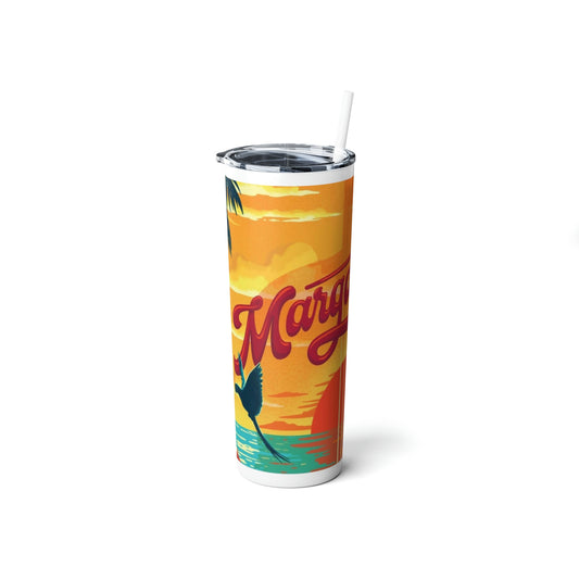 Skinny Steel  Margaritaville Tumbler with Straw, 20oz