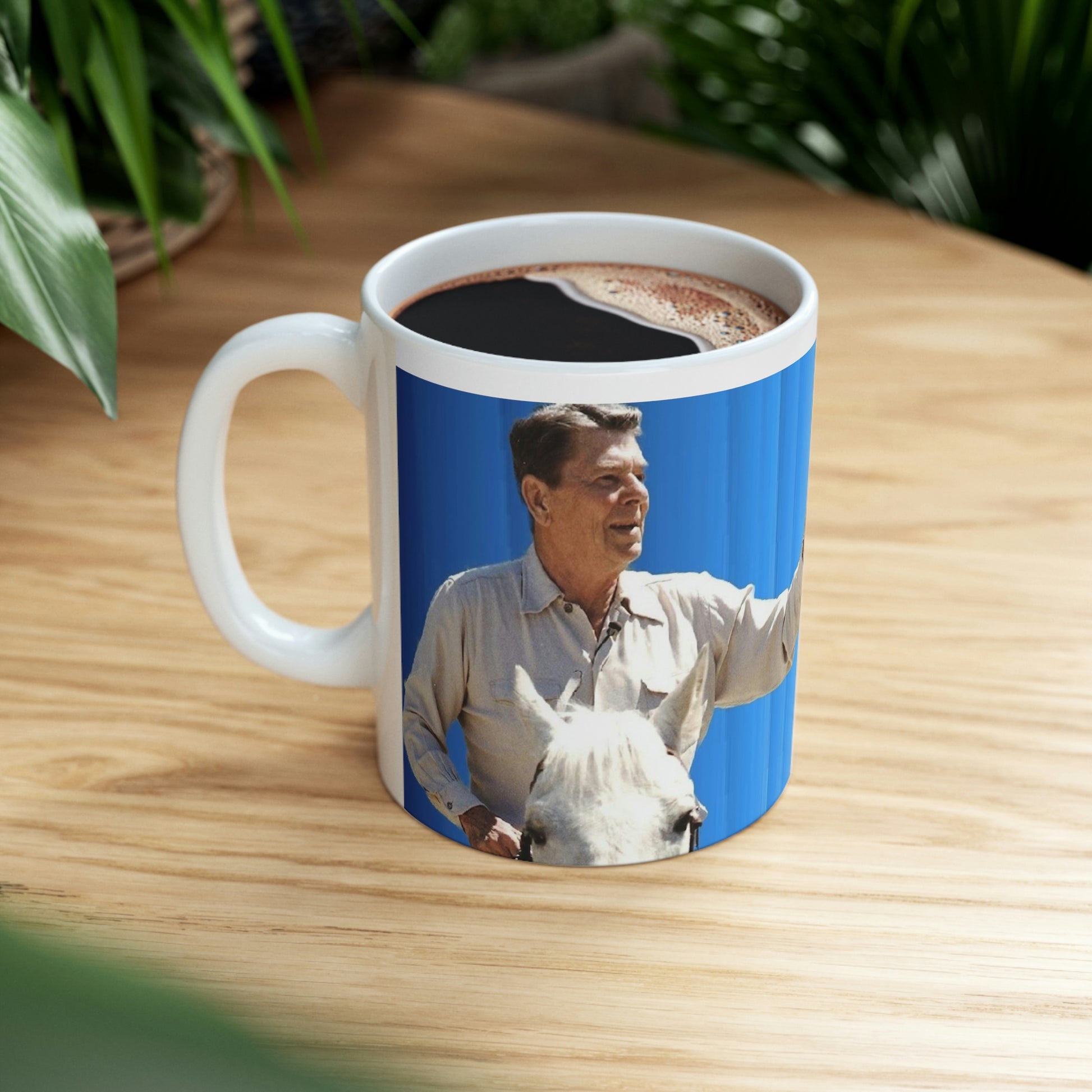 Profile View in Context Ronald Reagan Collection Ceramic Mug 11oz - Freedoms Last Stand