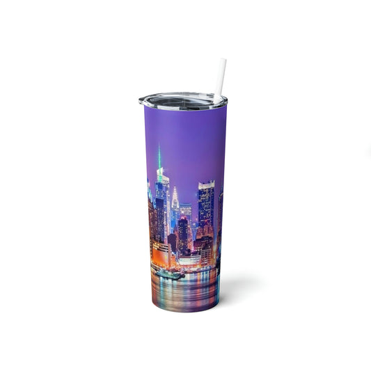 Skinny Steel Tumbler with Straw, 20oz