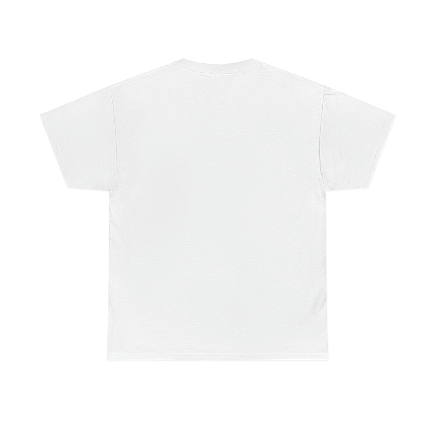 Back Of Unisex Heavy Cotton Tee In White
