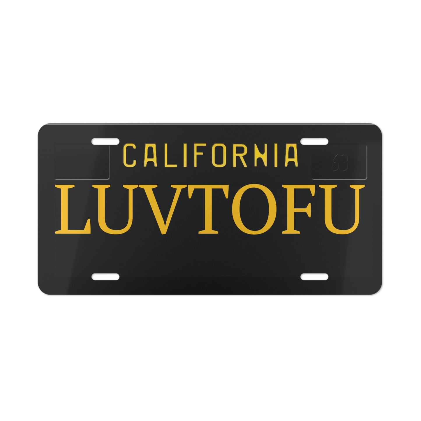 LUVTOFU Vanity License Plate