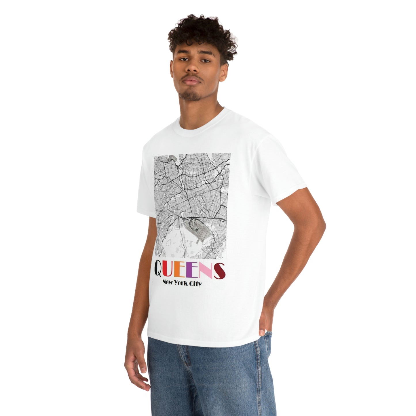 Queens New York City Unisex Heavy Cotton Tee Shirt