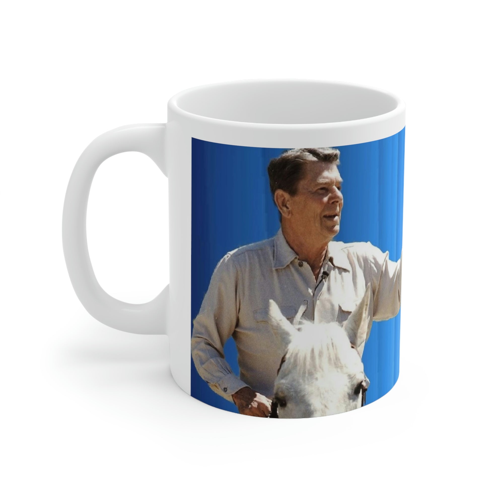 Profile View Ronald Reagan Collection Ceramic Mug 11oz - Freedoms Last Stand