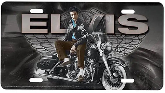 Elvis Presley On Motorcycle License Plate
