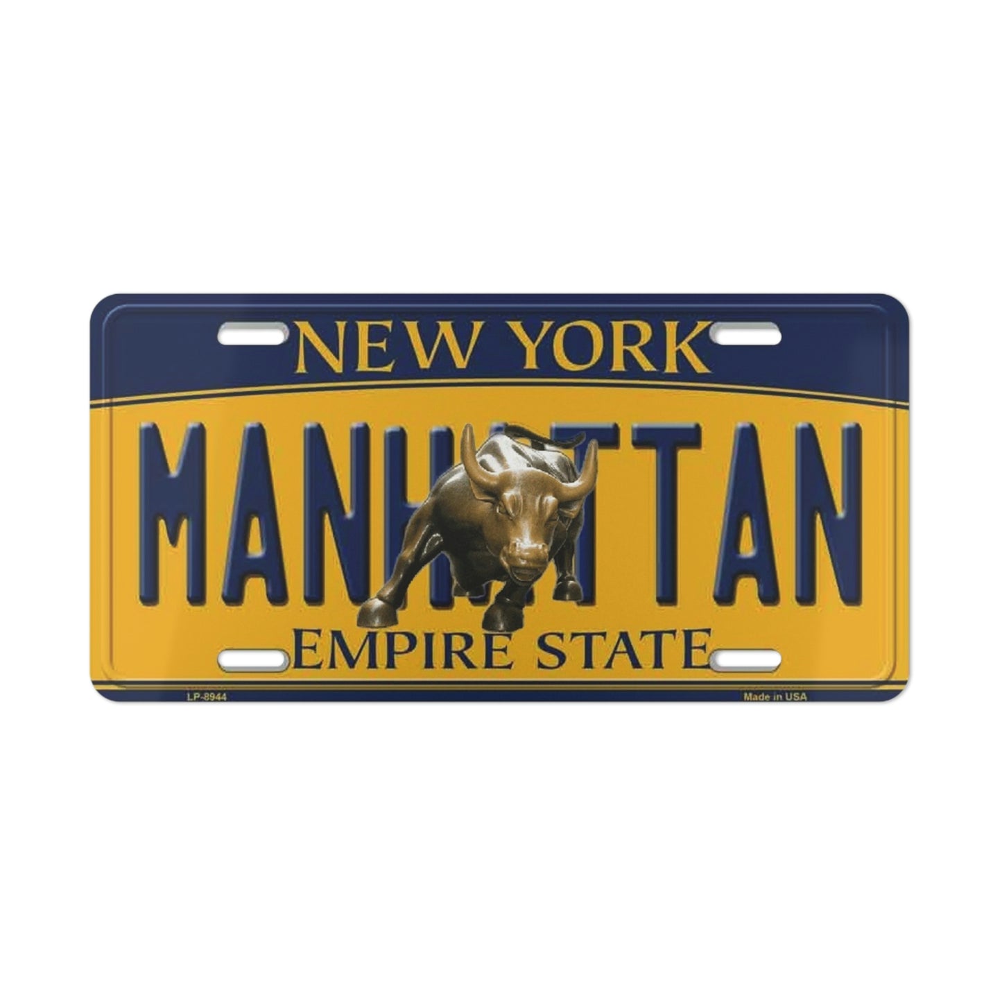 Manhattan Wall Streets Charging Bull Vanity License Plate