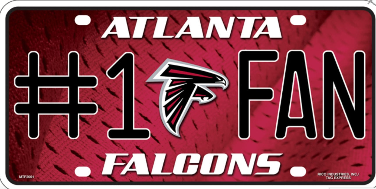 Atlanta Falcons Souvenir Fan License Plate